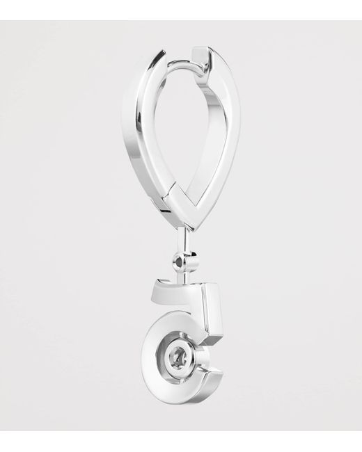 Chanel White And Diamond Eternal N°5 Drop Earrings