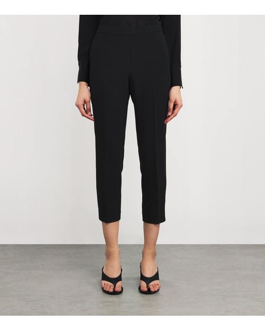 Theory Black Cropped Treeca Trousers