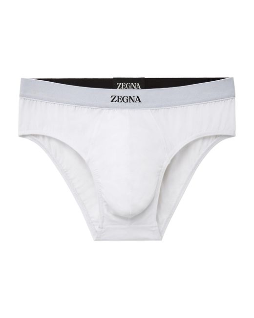 Zegna White Cotton-blend Briefs for men