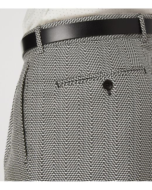 Tom Ford Gray Silk Tailored Trousers for men