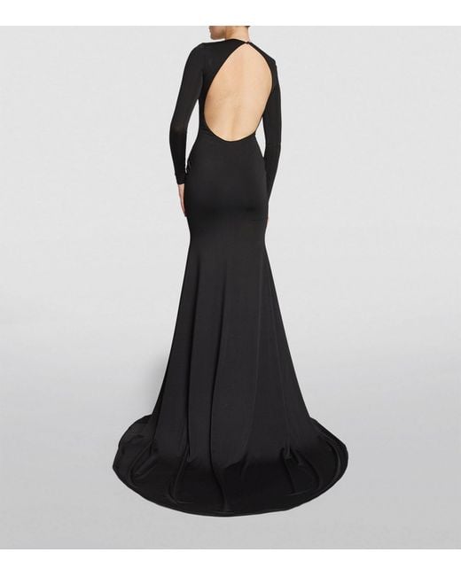 GIUSEPPE DI MORABITO Black Crystal-embellished Maxi Dress