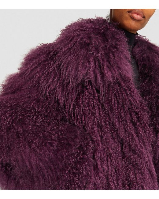 FRAME Purple Shearling Jacket