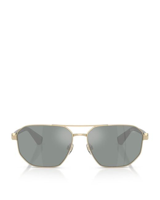 Burberry Gray Pilot Sunglasses for men
