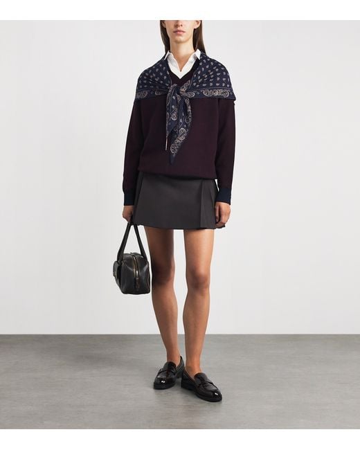 Guest In Residence Blue Cotton-Silk The Wild Rag Scarf