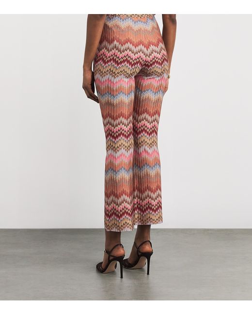 Missoni Red Snake Chevron Bootcut Trousers