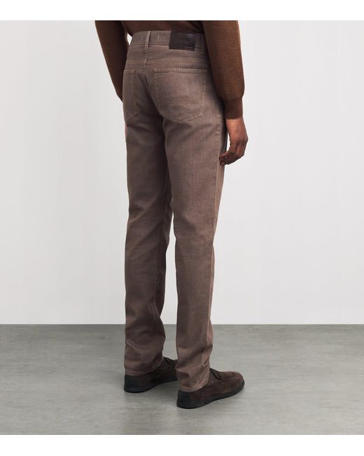 Brioni Brown Meribel Straight Jeans for men