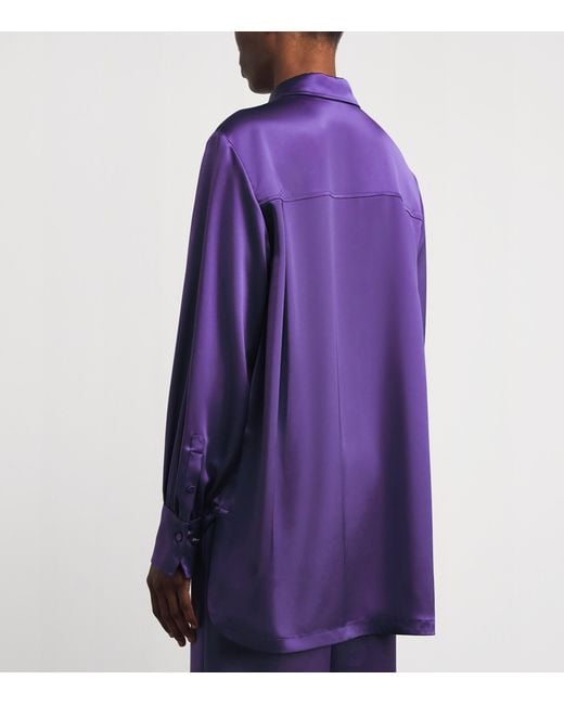 Joseph Purple Satin Dieu Blouse