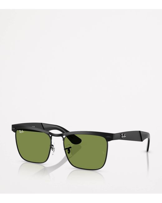 Ray-Ban Green Rb3875 Wayfarer Deluxe Square Sunglasses