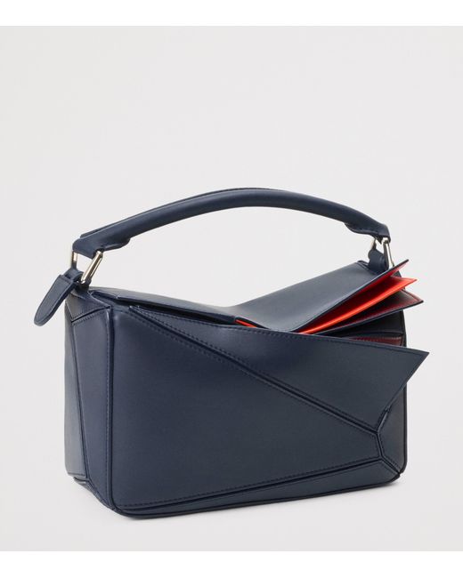Loewe Blue Small Leather Layers Puzzle Top-Handle Bag