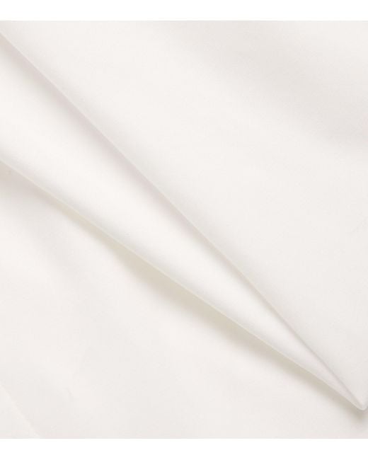 Eleventy White Double-Pleated Tailored Trousers