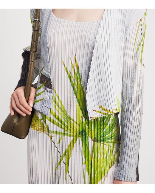 Issey Miyake Blue Urban Jungle Pleats Cardigan
