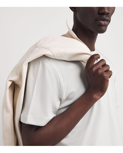 Eleventy White Cotton-Modal T-Shirt for men