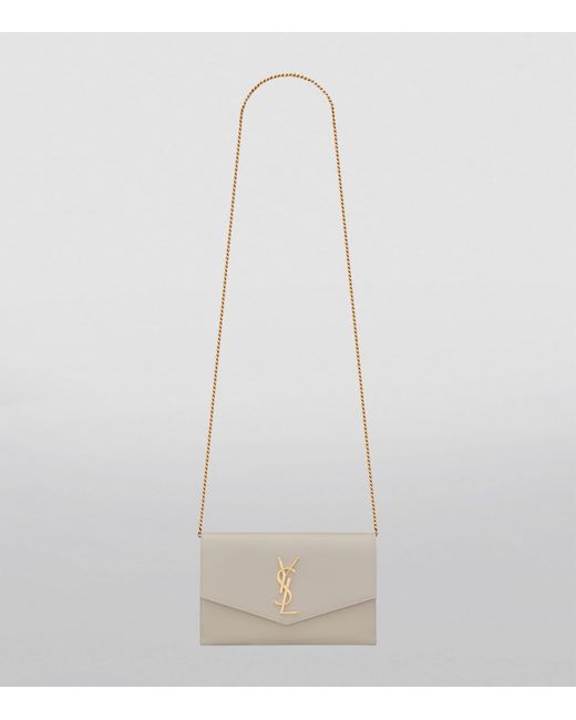 Saint Laurent Natural Uptown Chain Wallet