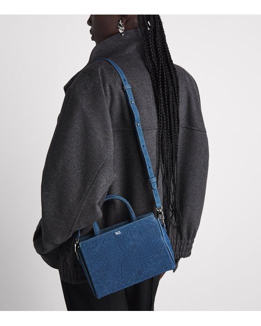 TALEL PARIS Blue Medium Denim V2 Tote Bag