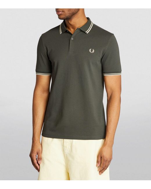 Fred Perry Green Twin-tipped M3600 Polo Shirt for men