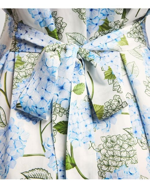 VERANDAH Blue Hydrangea Maxi Dress
