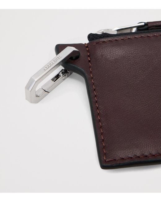 AllSaints Purple Leather Remy Wallet