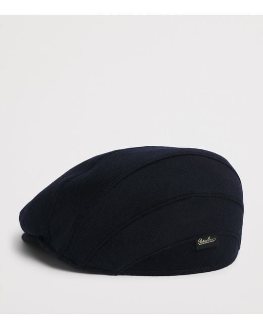 Borsalino Blue Cashmere Vincenzo Flat Cap for men