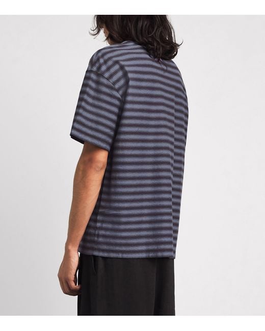 NN07 Blue Organic Cotton Stripe T-Shirt for men