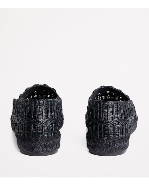 Weekend by Maxmara Blue Raffia-Effect Espadrilles