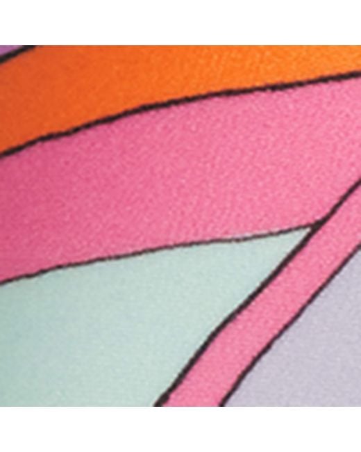 Emilio Pucci Red Iride Triangle Bikini Top
