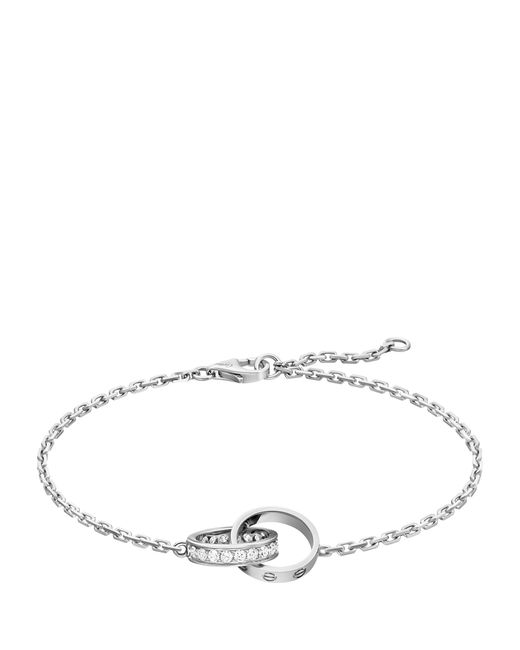 Cartier White And Diamond Love Chain Bracelet