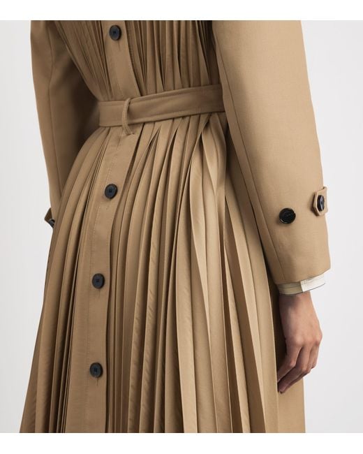 Sandro Natural Pleated Trench Coat