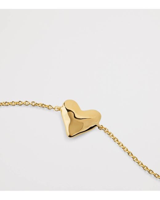 Monica Vinader Metallic Vermeil Heart Chain Bracelet
