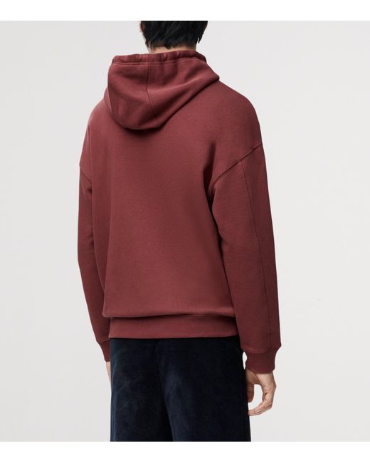 Loewe Red Cotton-Blend Anagram Hoodie for men