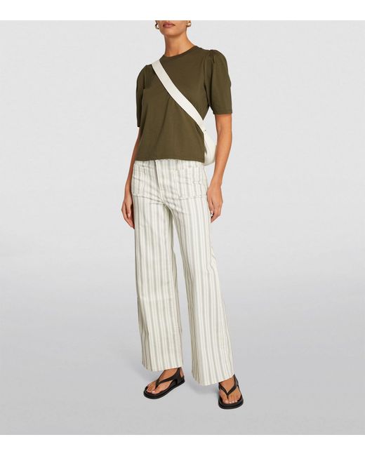 FRAME White Le Slim Palazzo Trousers