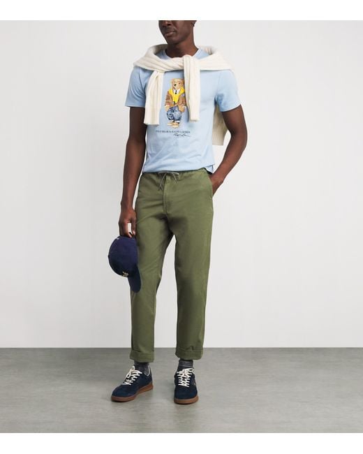 Polo Ralph Lauren Green Stretch-Cotton Twill Prepster Trousers for men