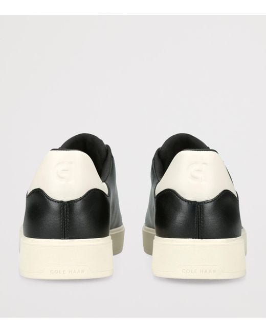 Cole Haan Black Leather Grandprø Luxe Slip-On Sneakers for men