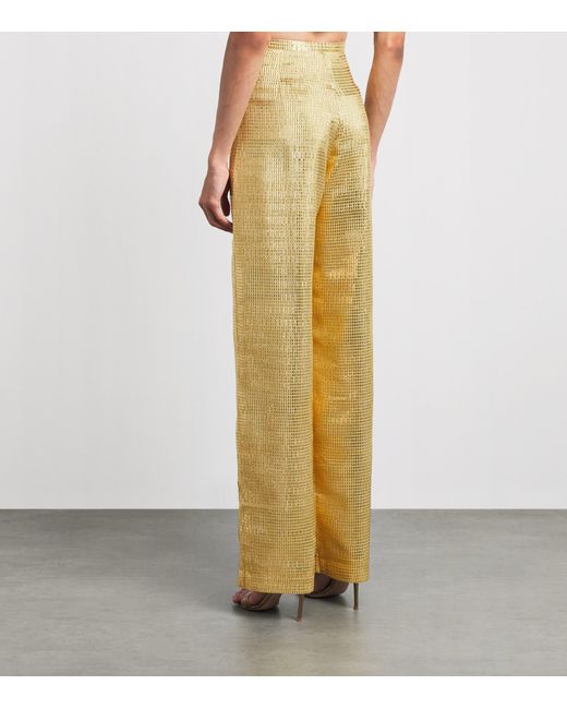 Taller Marmo Yellow Silk-Blend Marlene Sunrise Trousers