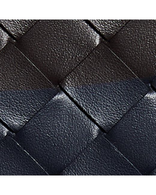 Bottega Veneta Blue Leather Intrecciato Bifold Wallet for men