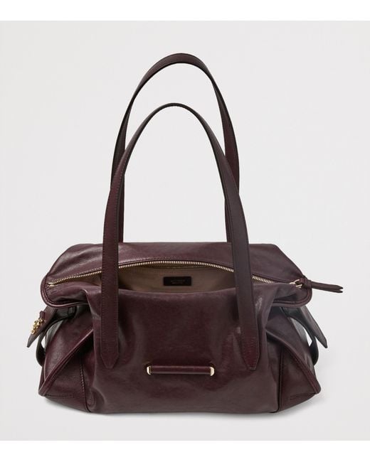 Jimmy Choo Brown Leather Bar Holdall Bag