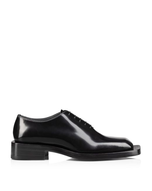 Christian Louboutin Black Caraca Abrasivato Leather Oxford Shoes for men