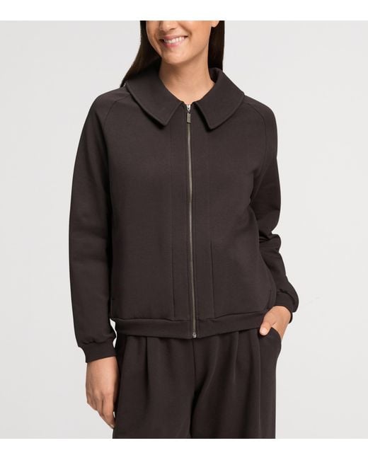 Hanro Brown Cotton Natural Living Cardigan