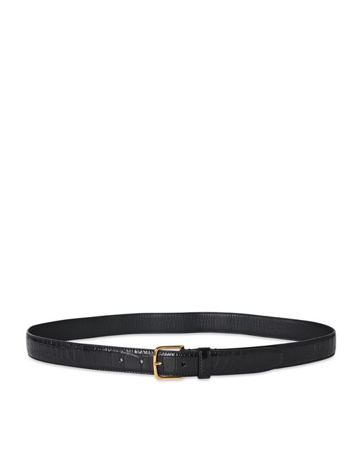 The Row Black Classic Alligator Leather Belt for men