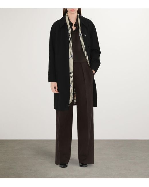Burberry Black Gabardine Camden Car Coat