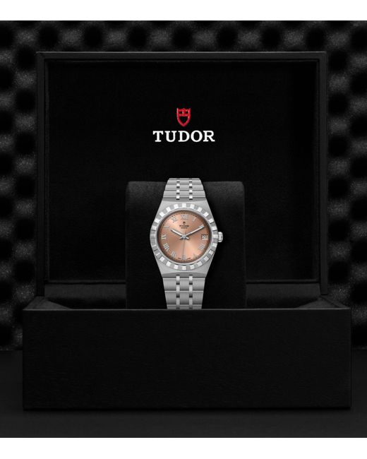 Tudor Gray Sterling Silver Royal Watch 34mm