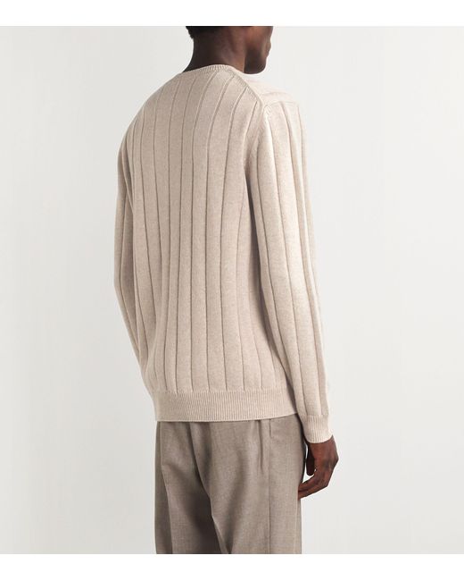 Slowear Natural Virgin Wool-cashmere Sweater for men