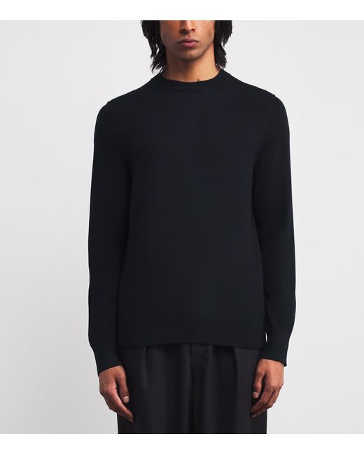 Sandro Blue Wool Crew-Neck Sweatshirt for men