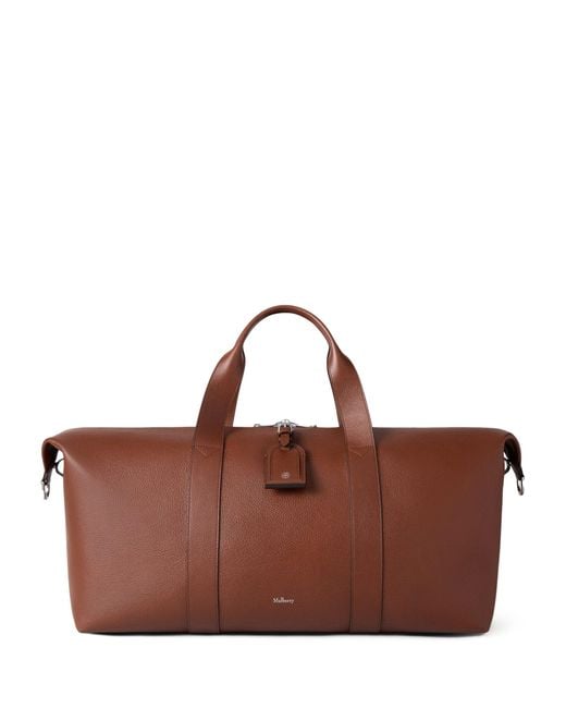 Mulberry Brown Medium Leather Heritage Clipper Holdall for men