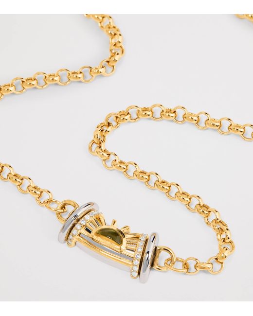 L'Atelier Nawbar Metallic Small, Diamond And Topaz Lot N*91 Warrior Dawn Necklace