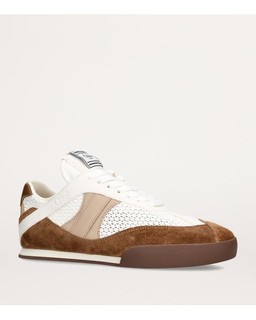 Chloé Brown Leather Kick Sneakers