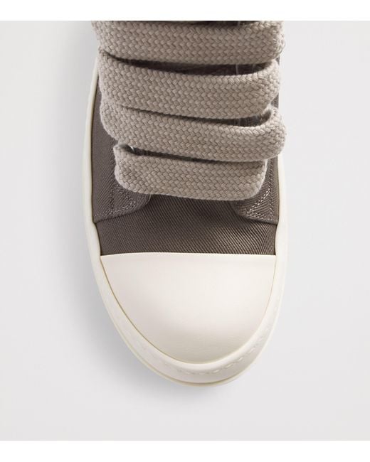 Rick Owens Brown Denim Jumbolace Sneakers for men