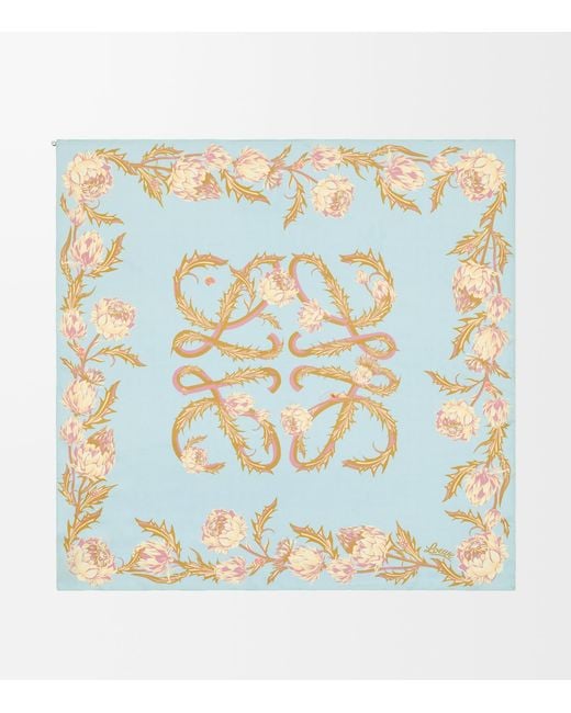 Loewe Blue X Paula's Ibiza Silk Anagram Scarf