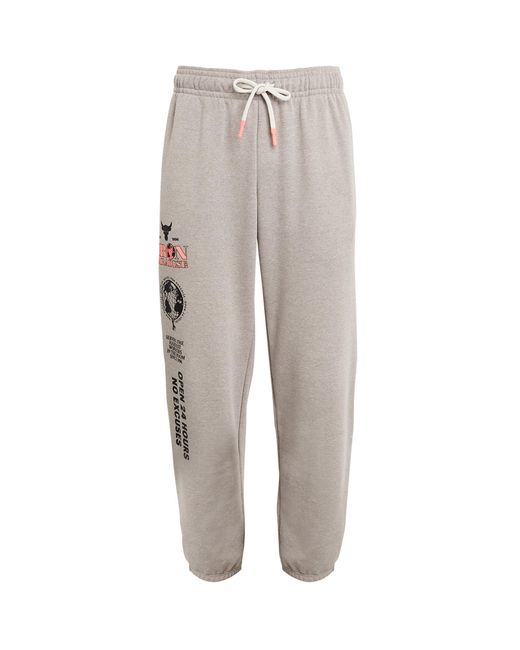 Under Armour Project Rock Iron Paradise Sweatpants in Gray for Men Lyst