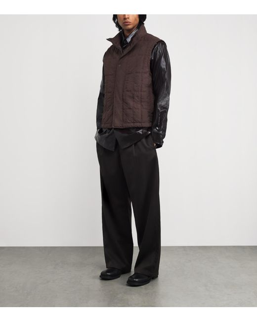 Stone Island Brown Ghost Piece Econyl Padded Gilet for men