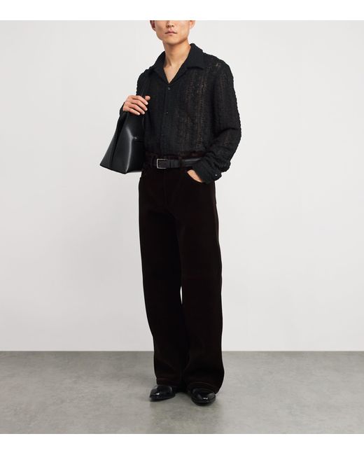 Séfr Wool-Blend Lace Jagou Shirt in Black for Men | Lyst